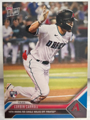 Corbin Carroll 7/8/2023 Topps Jetzt MLB Walk-Off RC #540 Diamondbacks Blau #D