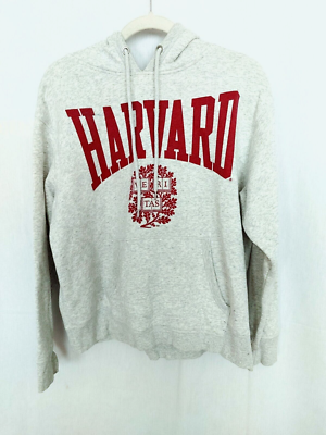 H&M Pullover HARVARD Hoodie Sweatshirt w/ Kanga Pocket Gray Size L