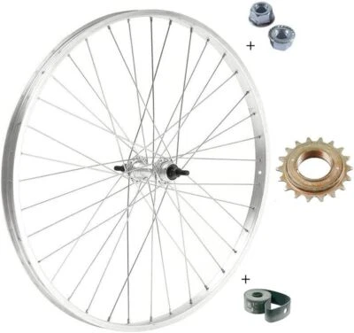 MADICKS Ruota Posteriore Bici 28 X 1.75 1v + Ruota Libera 18 Denti, Dadi E Flap Biciclet
