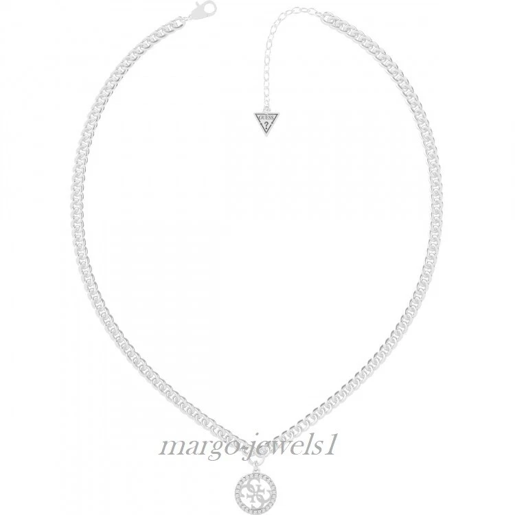 Collana Da Donna Guess In Acciaio Inox - Lunghezza 50 Cm, Chiusura A Moschettone, Colore Argento - 3