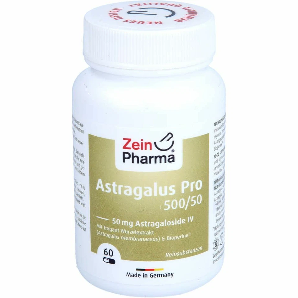 ZEIN PHARMA - GERMANY GMBH ASTRAGALUS PRO 500/50 50 mg Astragaloside IV Kaps. 60 St PZN17885505