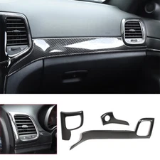 Fit For Jeep Grand Cherokee 2011+ Carbon Fiber ABS Control Dashboard Panel Cover