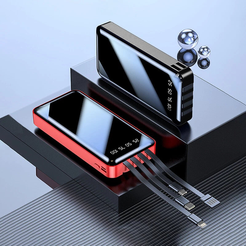 Power Bank 900000mAh Type-C Portable External Battery LED 4USB Fast Charging US
