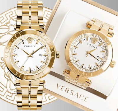 Versace Herrenuhr Uhr VE2G00521 Aion Chrono IP-Gold SWISS MADE Sapphire neu