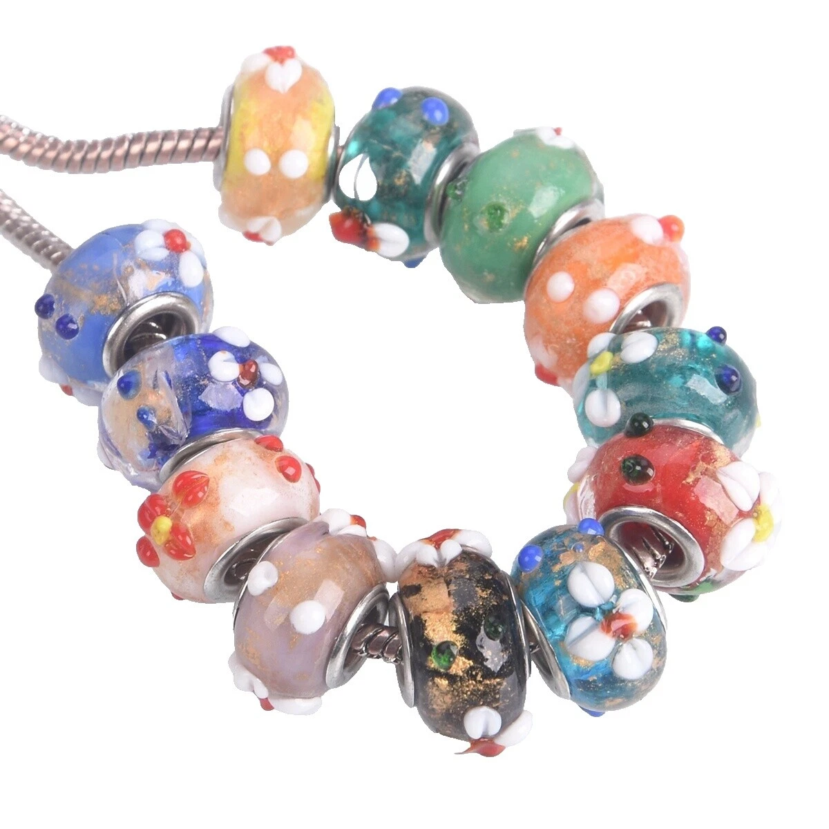 Lampwork Round 15 - 15.9 mm Size Jewelry Making Beads