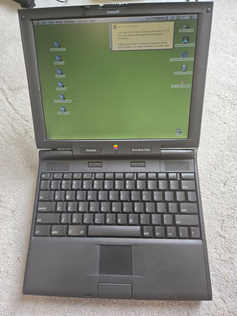 【ジャンク】Macintosh　Power Book 3400 🔥VTG🔥 1997 Apple Macintosh PowerBook 3400C Mac OS 9.1