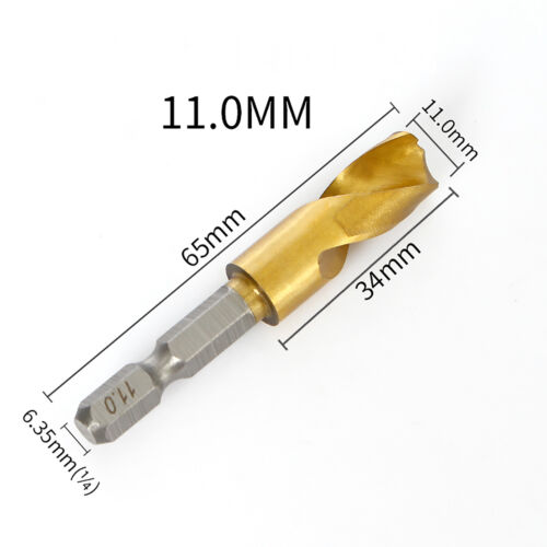 HSS Bohrer Satz mit Sechskantschaft 1/4 Metallbohrer Spiralbohrer 1.5mm Bis 13mm - Bild 34 von 38