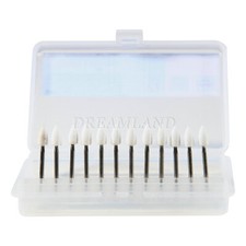 12pc/Pack Dental White Polishing Stones Flame shape FG bur Arkansas Stone Points