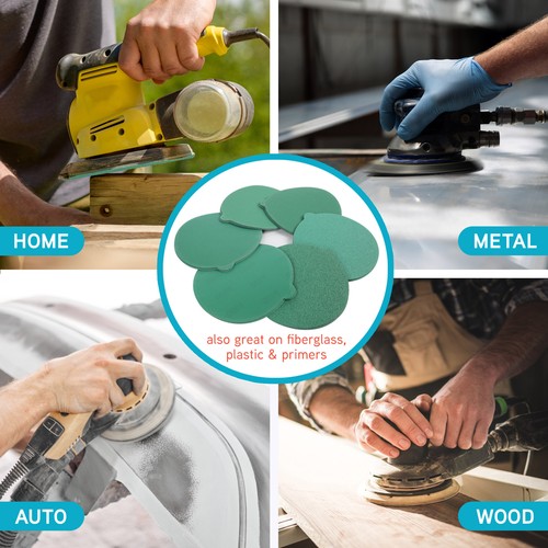 30x 6'' Sanding Discs 60-320 Grit Wet Dry Sandpaper Random Orbital Sander Green - Picture 6 of 9