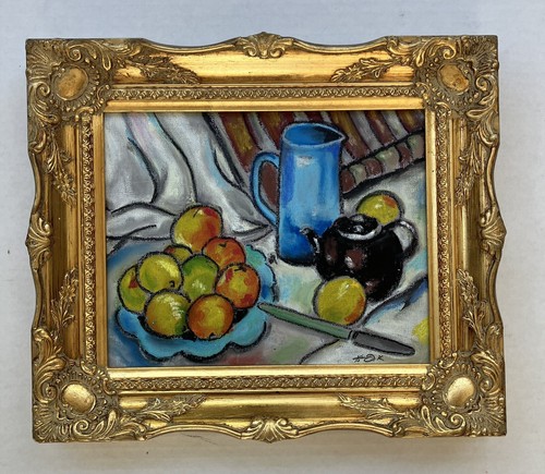 Original Reproduction Impressionist Era Still life 8x10 Valadon Gold Wood Framed