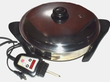 Saladmaster Oil Core Electric 5qt. Skillet 304/316Ti Titanium Stainless Vapo Lid