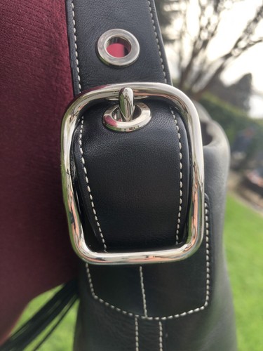 COACH Mint! East West Legacy Duffle Tassel Black Leather Shoulder Bag Purse EUC! - Picture 12 of 20
