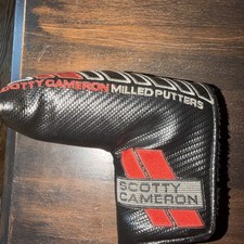 Titleist Scotty Cameron Milled Head Cover Blade Putter Headcover Black + Red