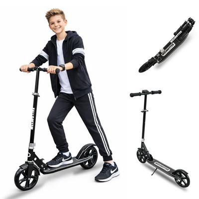 Kick Scooter for Ages 6+, Teens & Adults, Adjustable Handlebars, Rear Brake, ...
