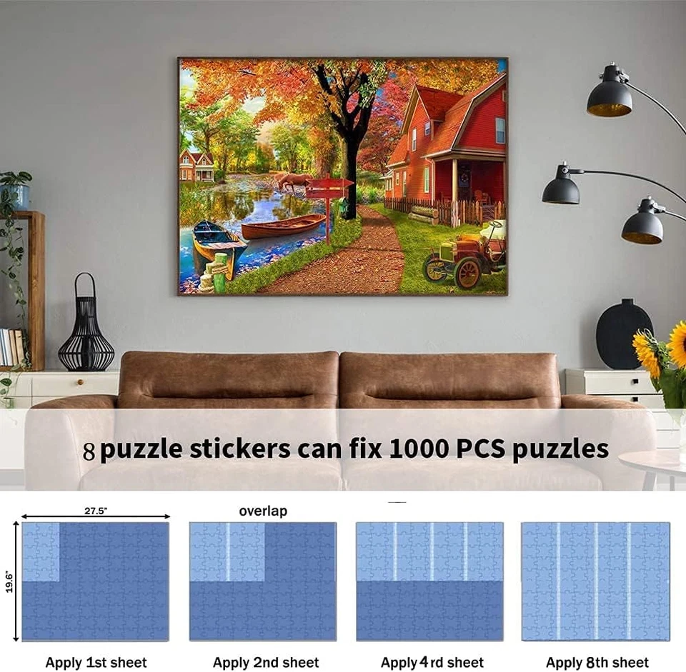 16 Super Puzzle Adesivi Trasparenti, Puzzle Saver Can Fix the Puzzle, Ideali per - Immagine 3 di 4