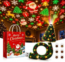 Christmas Projector Night Light, Plug and Play Hd USB Christmas Tree Projector