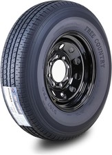 Free Country Trailer Tire Rim ST235/85R16 12-Ply F 128N 8 Lug x 6.5" Black Mod