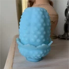 New ListingFenton Blue Satin Hobnail Fairy Lamp, Glass