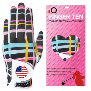 Women's Left Hand Golf Glove 1 Pack with Ball Marker,Breathable Soft Grip Small