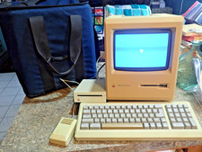 Vintage Apple Macintosh Plus 1Mb Computer M0001A w/Keyboard Mouse Ext Drive