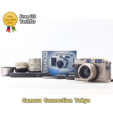 3 Lens MINT w/Hood Contax G1 35mm Film Camera 28mm 45mm 90mm Lens From JAPAN