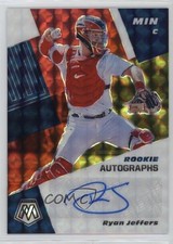 2021 Panini Mosaic Rookie Choice Red & Yellow Prizm 50/88 Ryan Jeffers Auto 1g0v