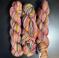 VINTAGE KOIGU KPPPM YARN - 3 Skeins "Jewel Tone Multicolor" 175 Yds 100 Merino