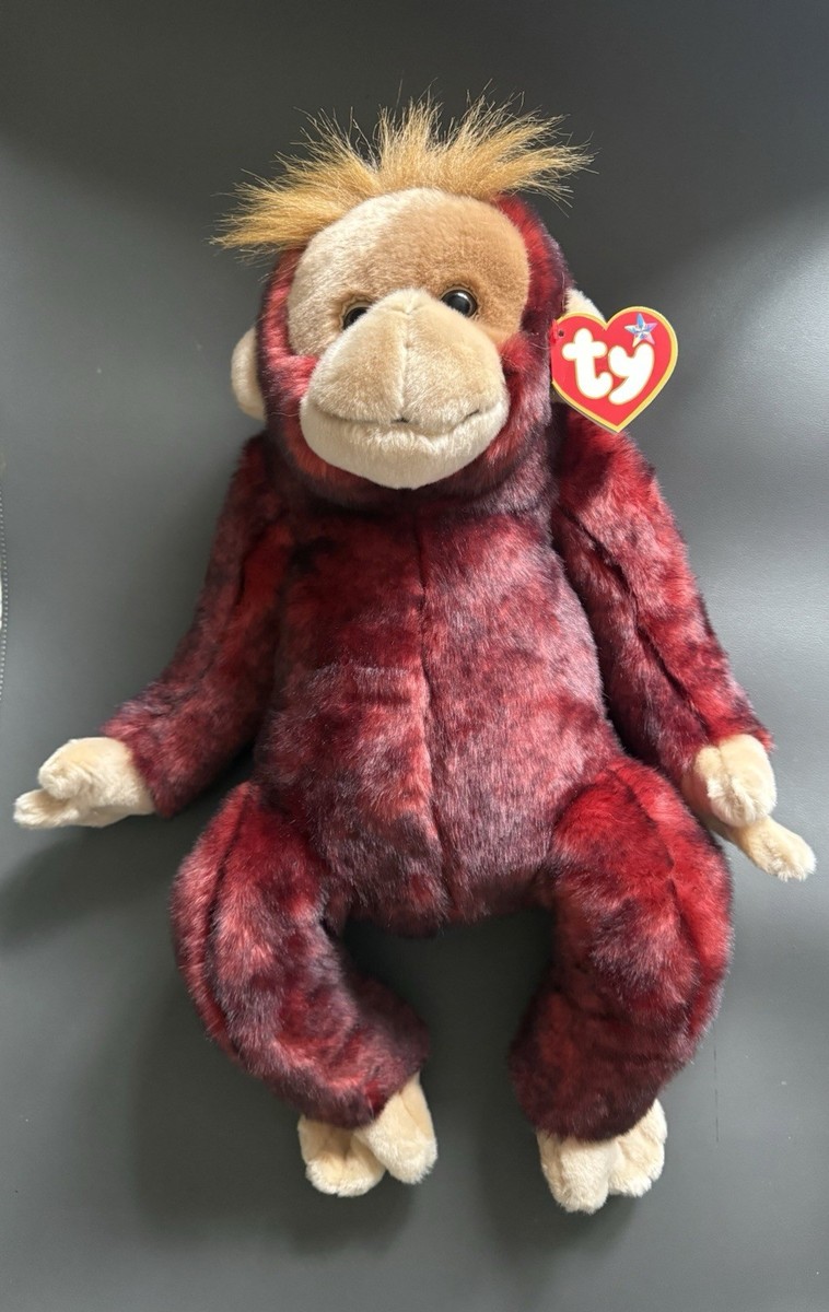 Vitnage TY Beanie Buddy Large Schweetheart Red Orangutan Monkey