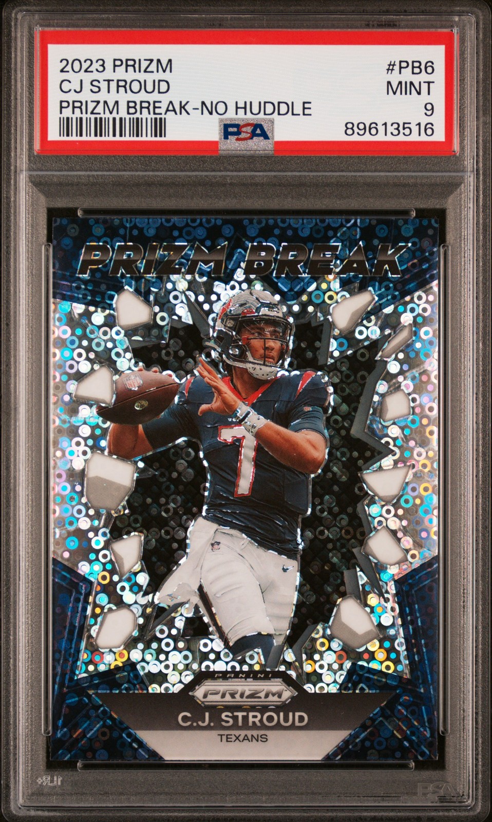 2023 Panini Prizm Prizm Break #PB6 Cj Stroud Prizm Break-No Huddle RC PSA 9 KE
