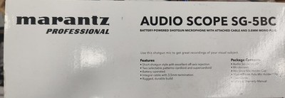 Marantz Professional Audio Scope SG-5BC Battery-Powered Short Shotgun Open box