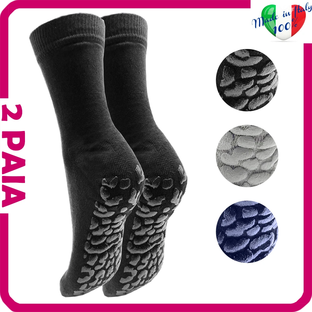 Calze Yoga Antiscivolo Donna - 4 Paia Con Suola In Silicone