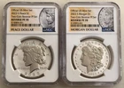 2023 S Morgan & Peace Dollar Set $1 NGC Reverse PF70