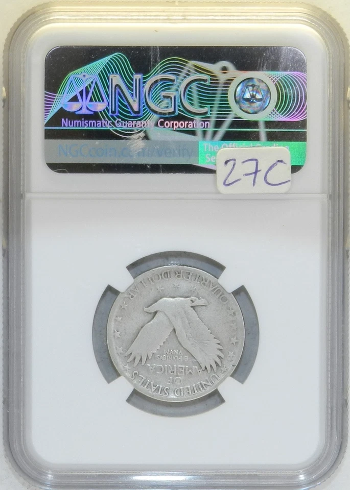 1927 S SLQ Standing Liberty Quarter NGC VG Details [cleaned] [C] - Image 2 of 4