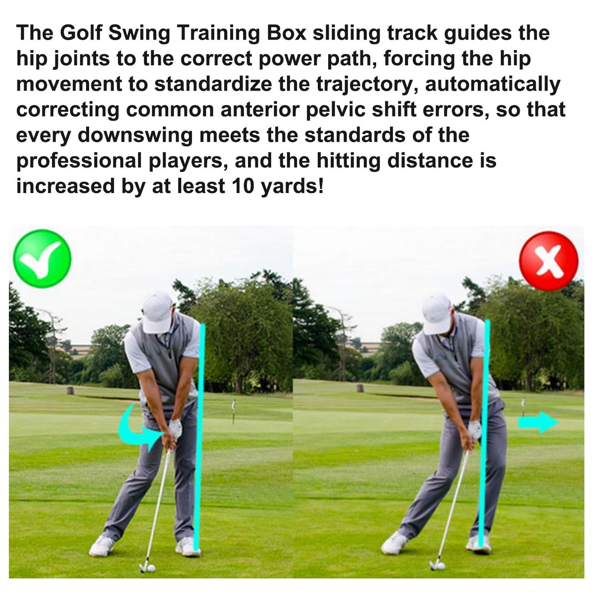 Golf Swing Training Aid, Golf Swing Leg Gravity Pedal, Precision