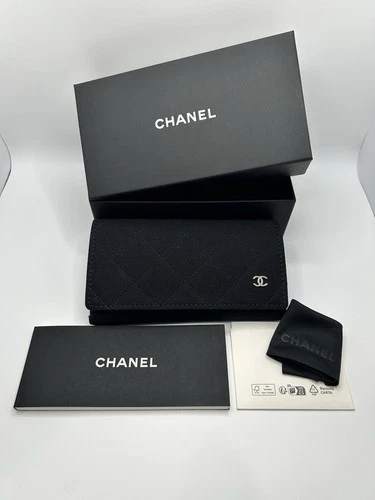 Chanel ORIGINAL NEW Black Sunglasses / Eyeglasses Case Soft + Cloth +Papers