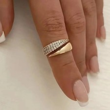 Classy Design 18K Gold Plated Sun Ring for Women Stylish Fashion Wedding Ring