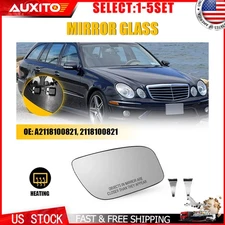 For 2007 2008 09 Mercedes E320 E350 E550 Mirror Glass Passenger Right Side 1-5X