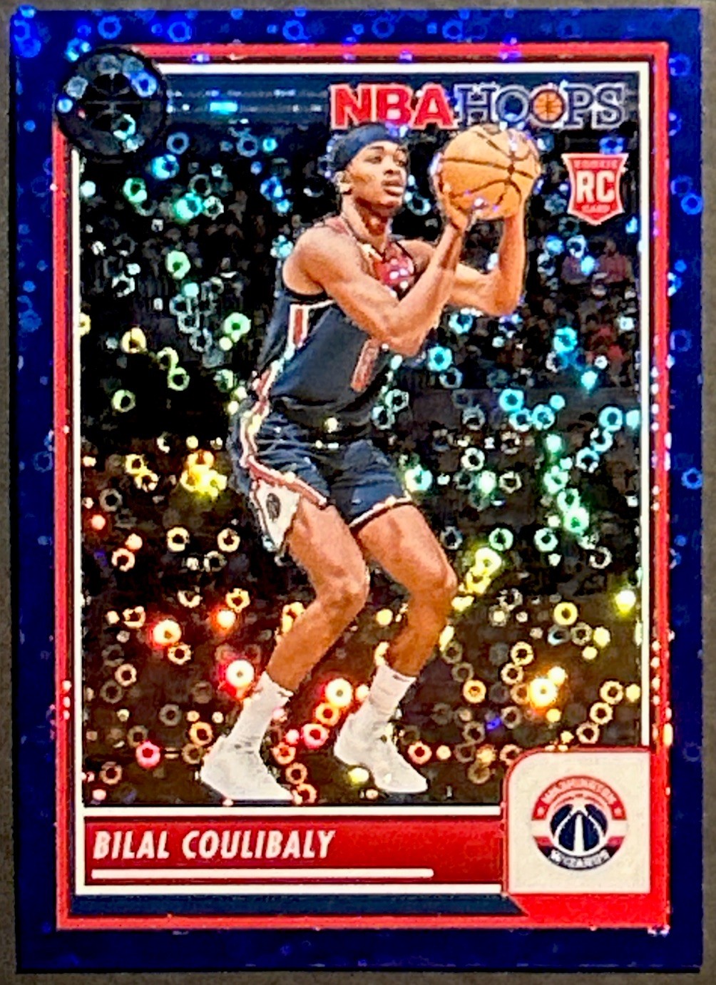 2023-24 Nba Hoops Premium Stock - Bilal Coulibaly #175 Blue Disco Prizm /99 (RC)