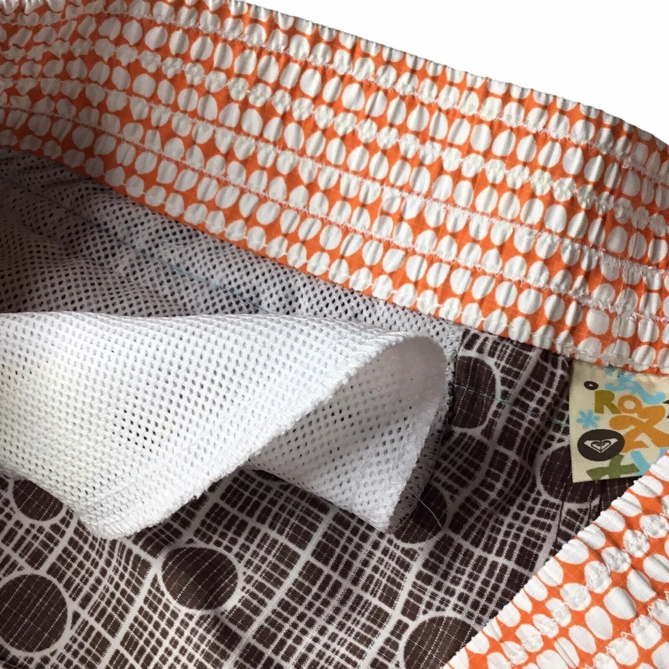 Roxy Talla 11 Marrón Naranja Geométrico Board Shorts Poliéster Estilo L469569 Foto 4 de 4