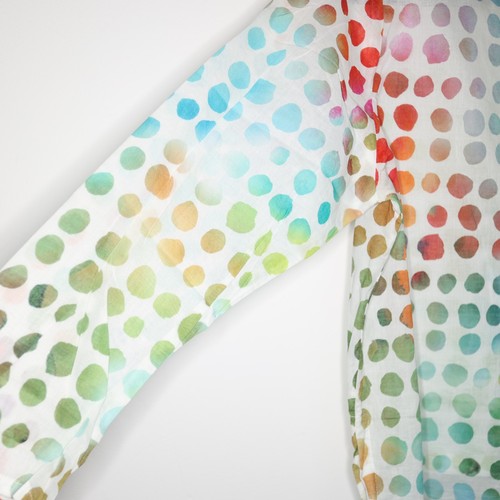 Blusa Ralston Talla Pequeña Blanca Colorido Patrón Calce Relajado Bolsillo con Botones - Imagen 5 de 17
