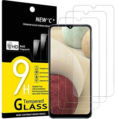For Samsung Galaxy A12 & A02s 3 Pack Screen Protector & Camera Lens Protector Te