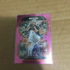 2022 Panini Prizm Draft Picks Trevor Martin #PDP104 Neon Pink Velocity 