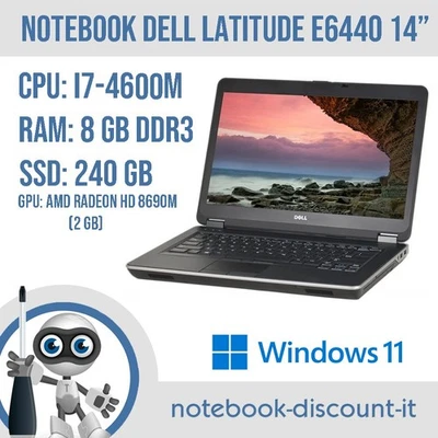 Dell Latitude E6440 · i7-4600M · 8GB · 240GB
