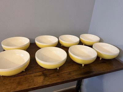 8 Vintage Bolero Therm-O-Ware B Cereal Bowls -  Atomic Mid Century - Space Age