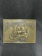 Vtg Bergamot Brass Belt Buckle Anheuser Busch Original Budweiser, Lady