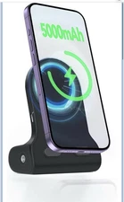 vimitty Magnetic Phone Stand with 5,000mAh Battery Charging Stand Desk Portable