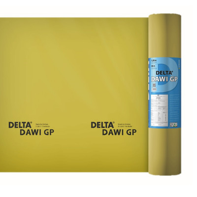 4m x 25m Dörken DELTA -DAWI GP Dampfsperrfolie 100m² | Sd-Wert 100m gelb