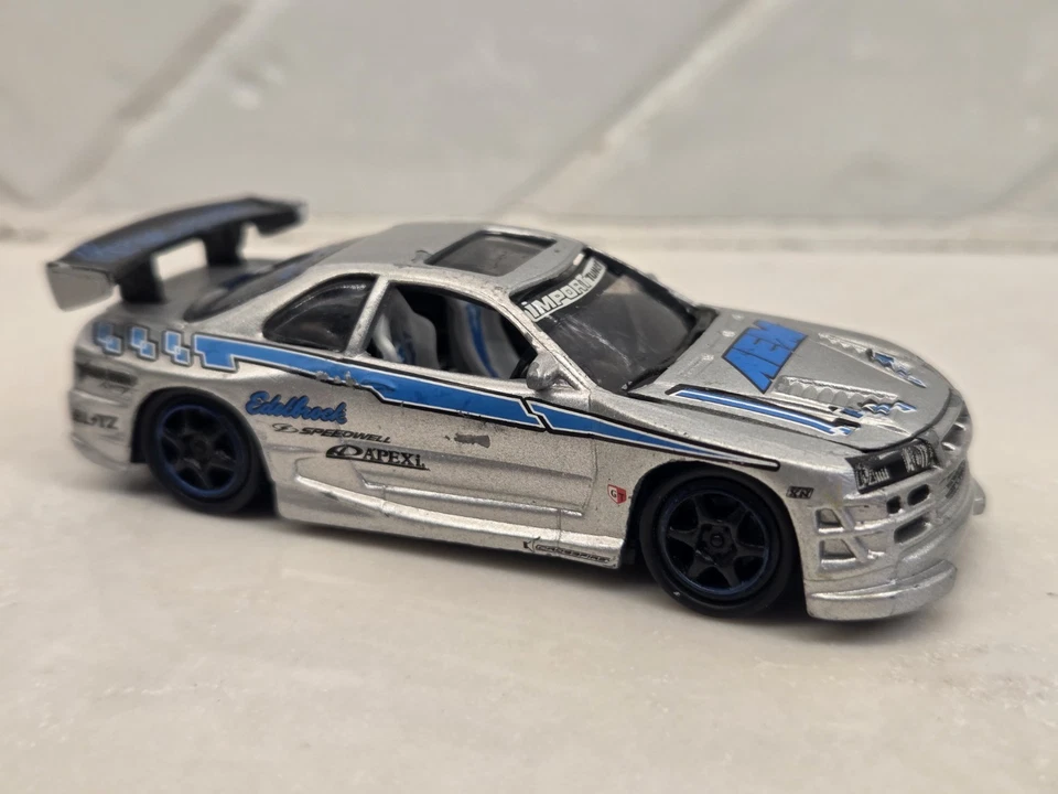 Muscle Machines Import Tuner 1/64 2000 Skyline GT-R Silver RARE Loose - Image 2 of 4