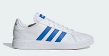 ADIDAS GRAND COURT BASE 2.0 White/Bright Royal UK 8/EUR 42 New In Full Box