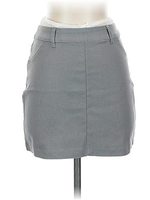 Wild Fable Women's Peek-A-Boo Lace Stretch Mini Skirt Gray Size